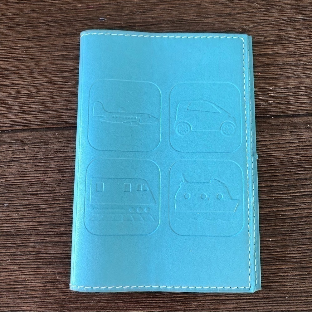 Teal passport holder